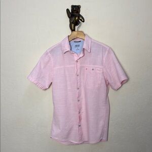 IZOD saltwater Casual Button Down Shirt Lightweight Cotton men size S